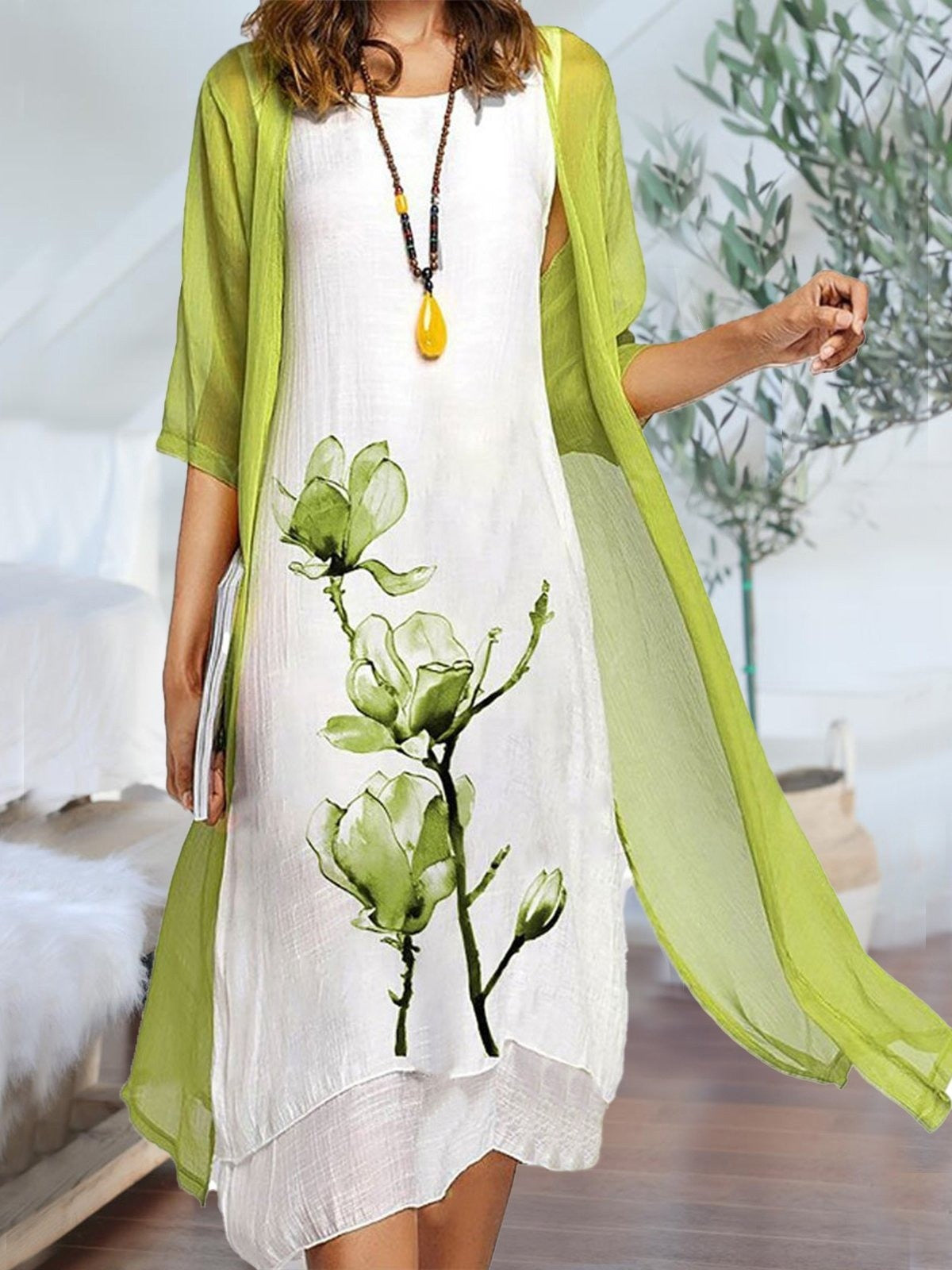 Stella – Floral  Two-piece Dress - Image 1