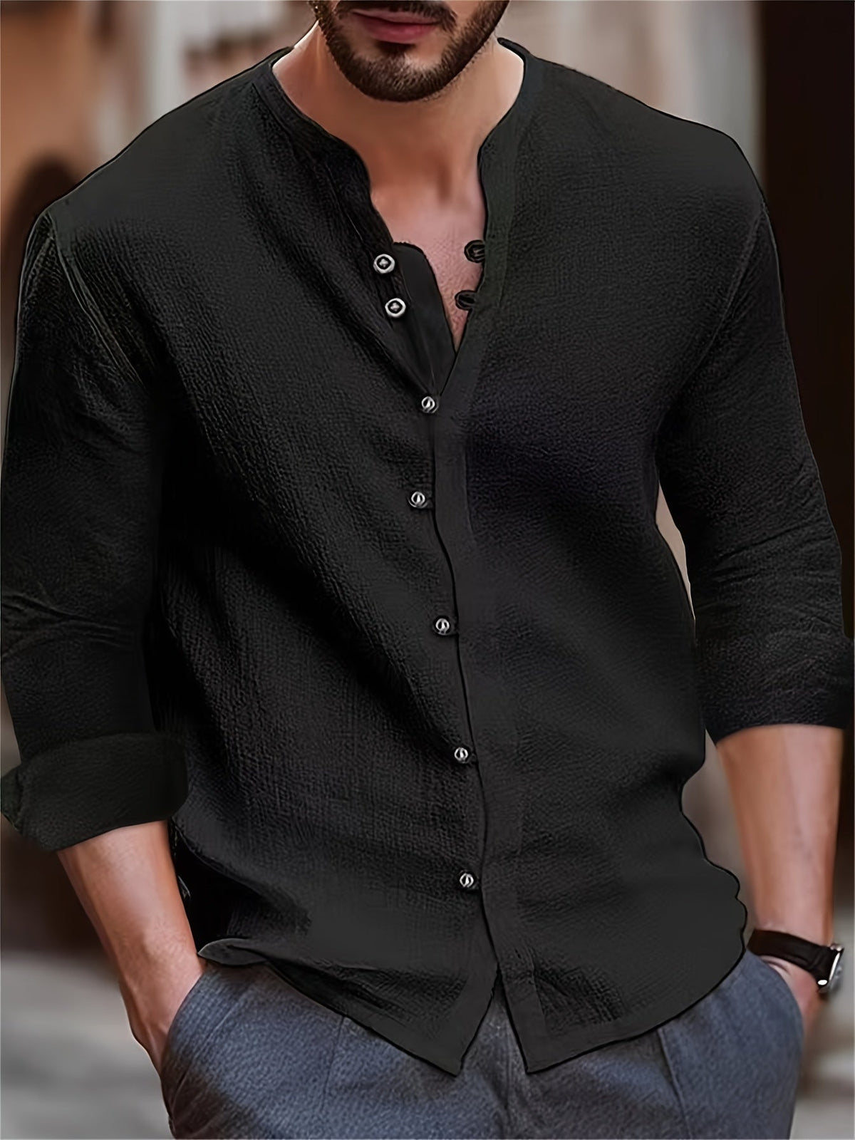 Emil – Long-sleeved Button-Up Shirt - Image 4