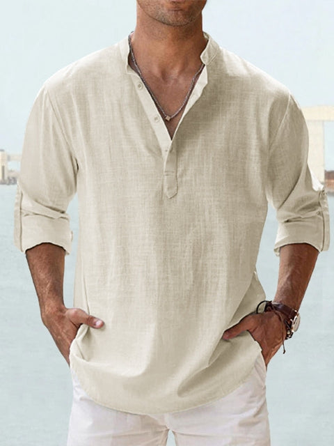 Markus – Casual Henley Summer Shirt Shirt for Men - Image 11