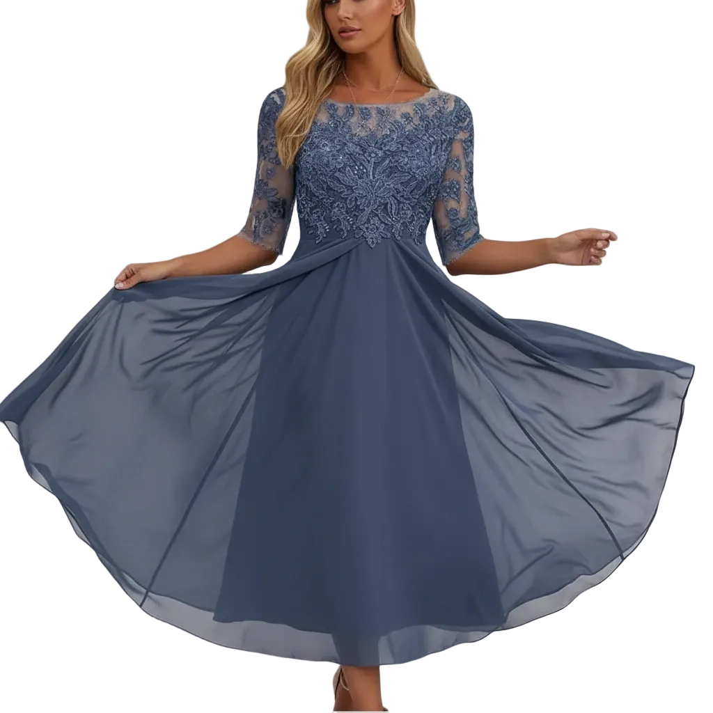 Luisa – Elegant Lace Bodice Dress for Women - Image 7