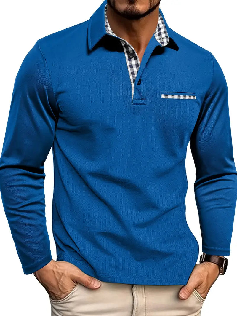 Henry – Elegancka koszulka polo z kontrastowym kołnierzem dla mężczyzn