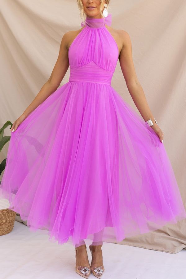 Theresa – Women Elegant Halter Neck Dress - Image 1