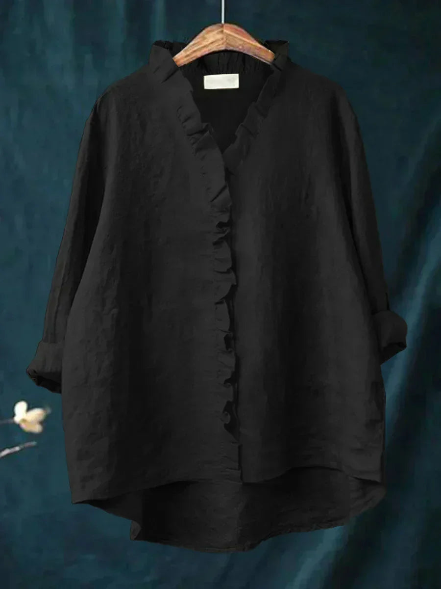 Maja – Ruffle V-Neck Blouse - Image 6