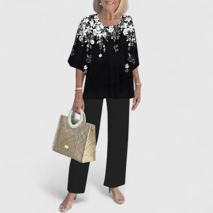 Kerstin – Women Elegant Floral Print Outfit - Image 13