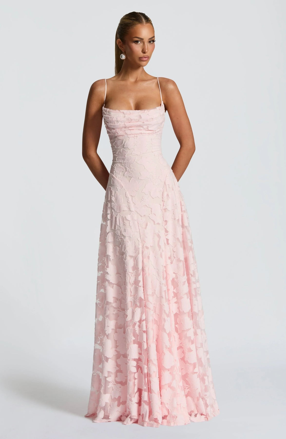 Maxi Dress Women's Floral Lace with Spaghetti Straps - Image 15