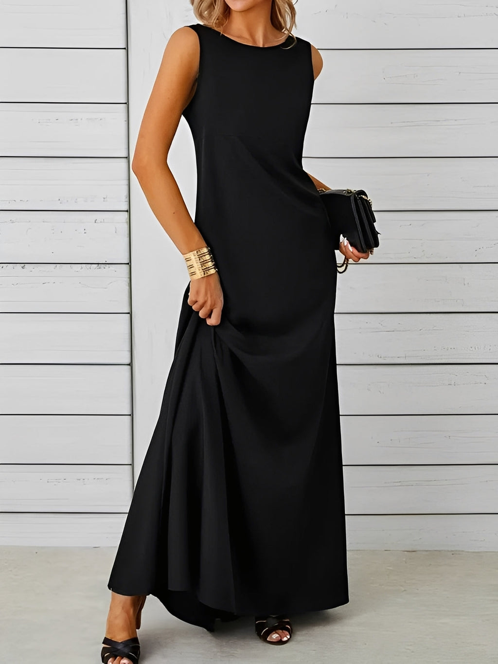 Maxi Dress Women's Sleek Silhouette with Flattering Flow - Image 3