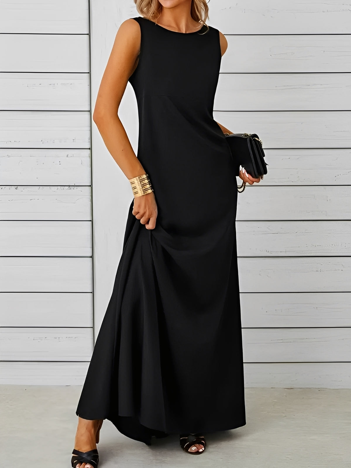 Maxi Dress Women's Sleek Silhouette with Flattering Flow - Image 3
