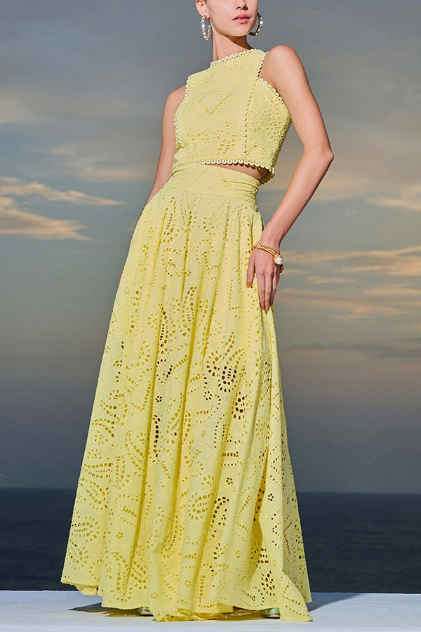 Claudia – Embroidered Lace Two-Piece Set for Women - Image 15