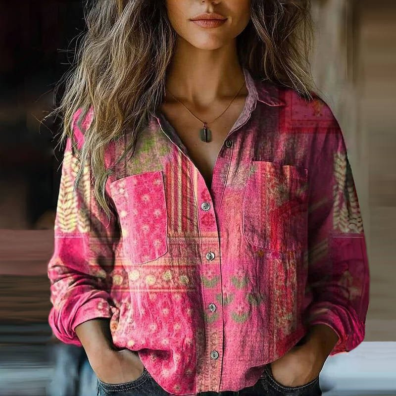 Laura – Stylowa koszula damska casual z długim rękawem