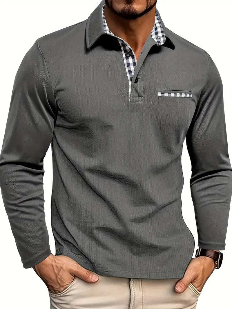 Henry – Elegancka koszulka polo z kontrastowym kołnierzem dla mężczyzn