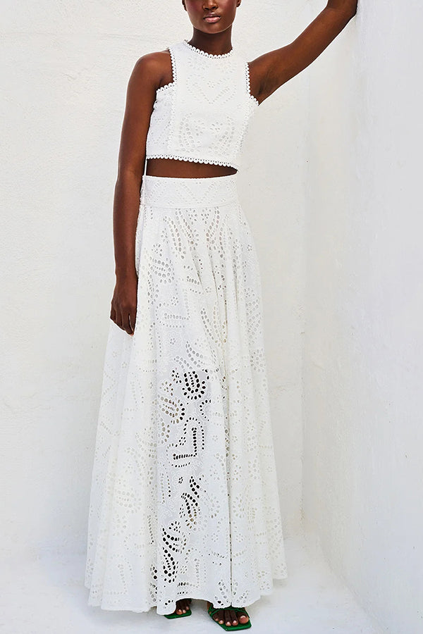 Claudia – Embroidered Lace Two-Piece Set for Women - Image 18