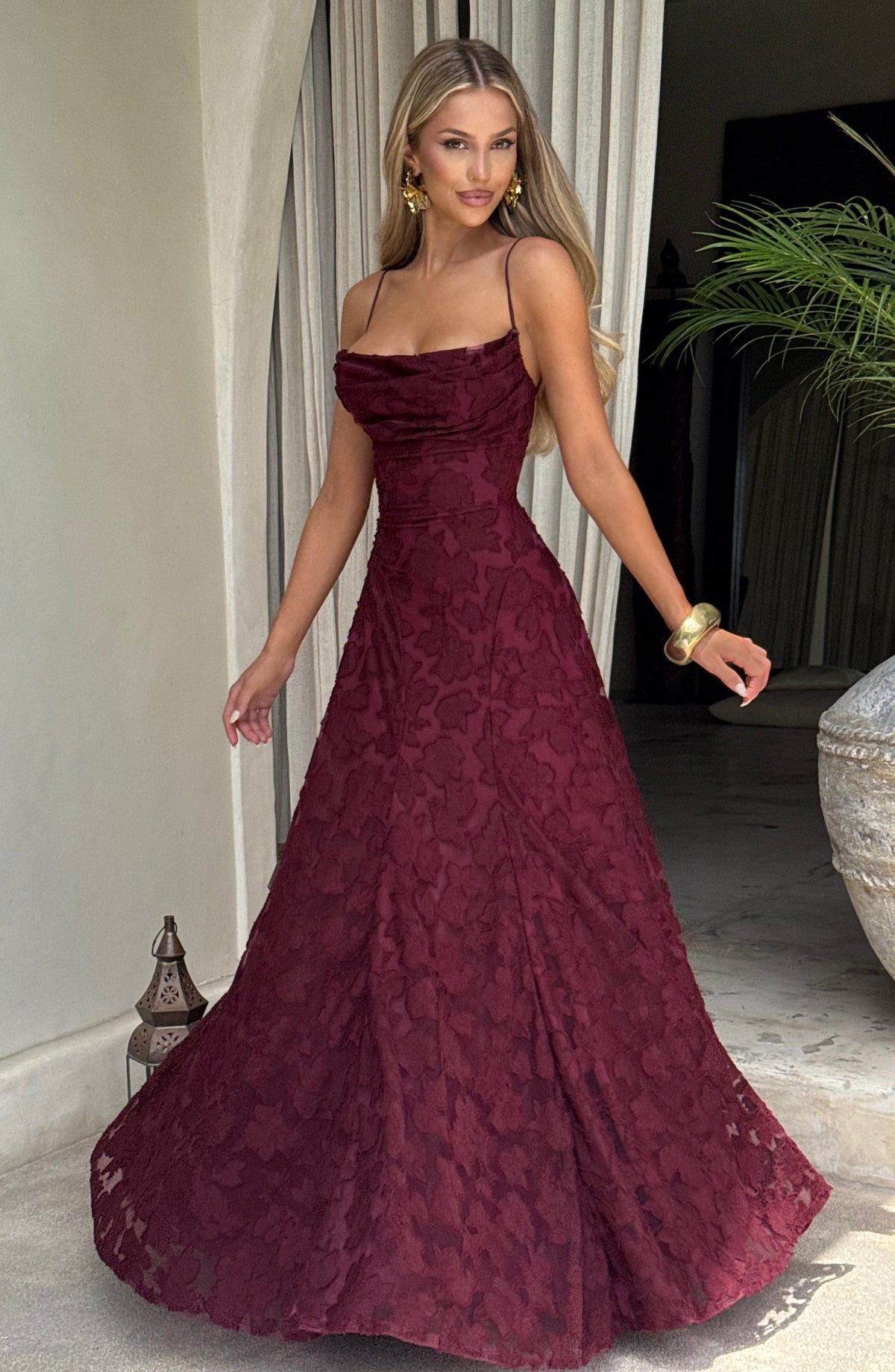 Maxi Dress Women's Elegant Floral Design with Flattering Silhouette - Image 21