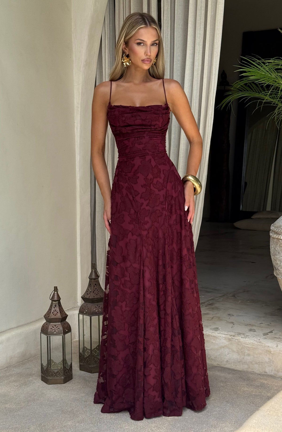 Maxi Dress Women's Elegant Floral Design with Flattering Silhouette - Image 22