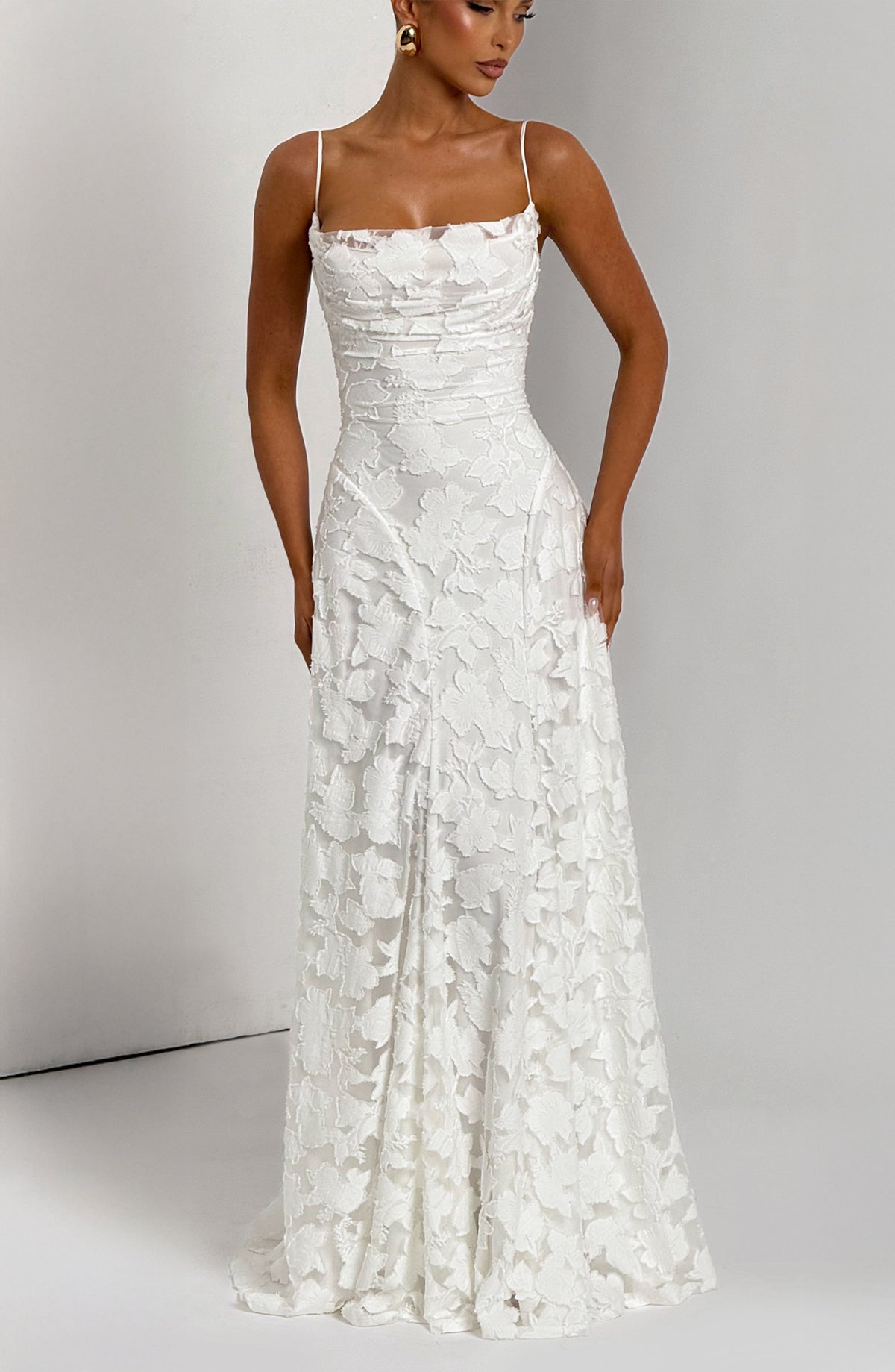 Maxi Dress Women's Elegant Floral Design with Flattering Silhouette - Image 9