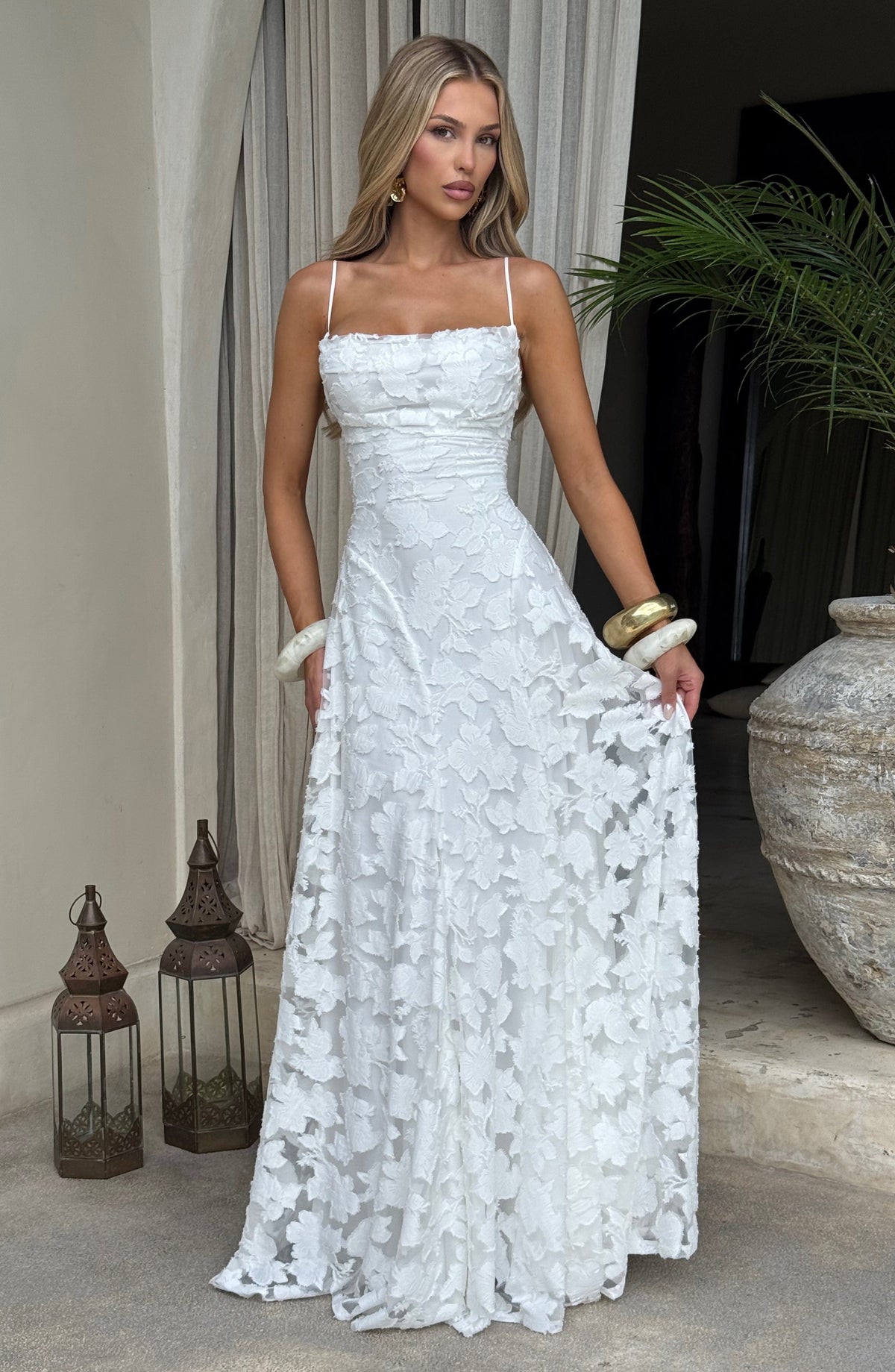 Maxi Dress Women's Elegant Floral Design with Flattering Silhouette - Image 11