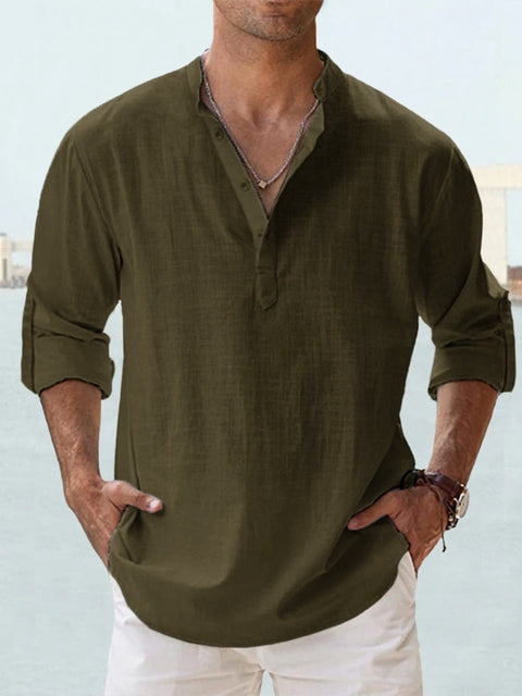 Markus – Casual Henley Summer Shirt Shirt for Men - Image 15