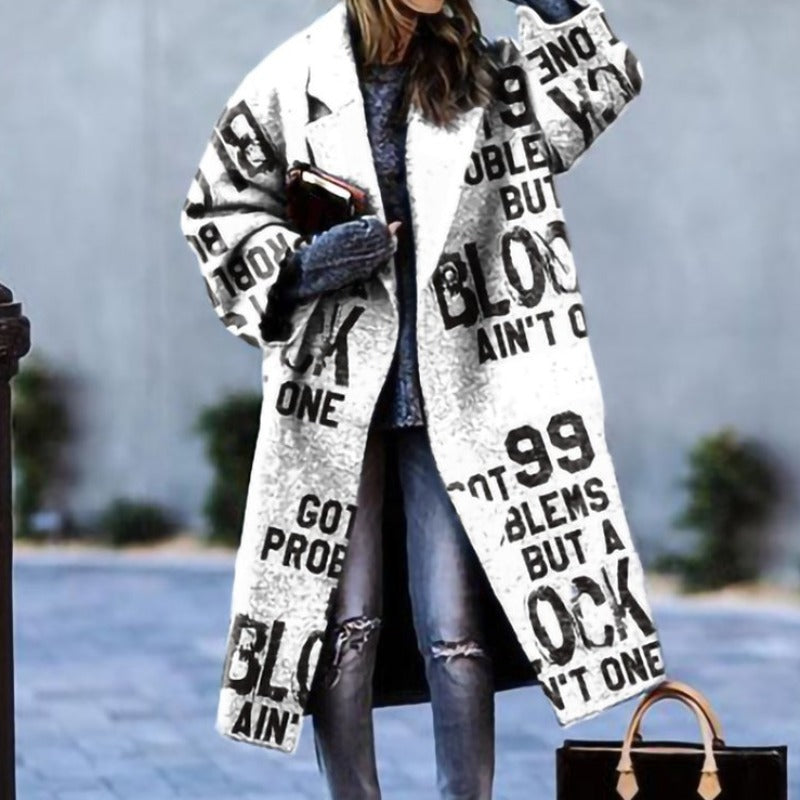 Lena – Oversize Płaszcz Damski w Modną Kratę