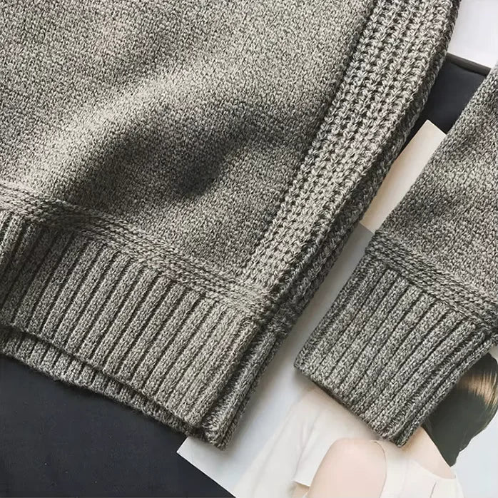 Lukas – Klasyczny sweter męski z łatami na łokciach