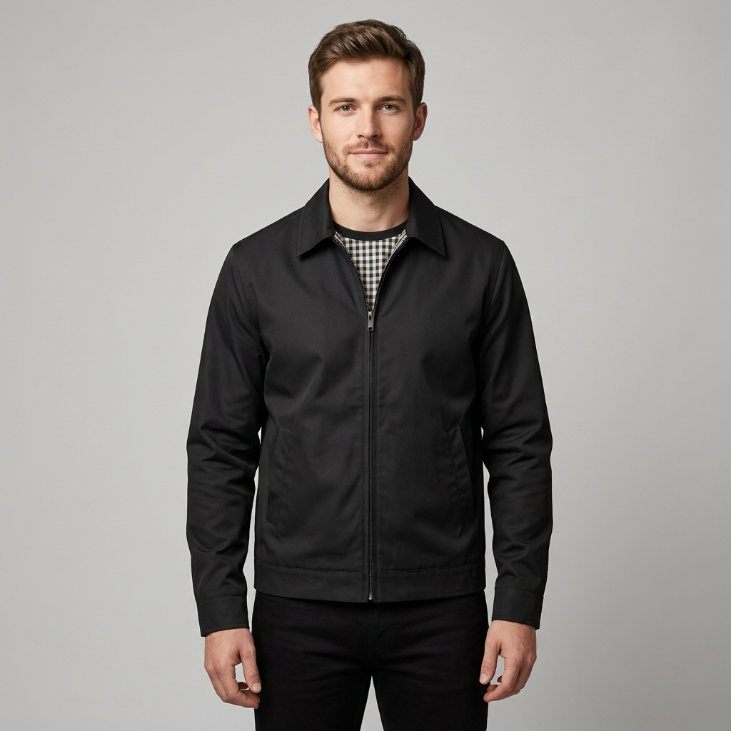 Swobodna męska kurtka o kroju slim fit z zamkiem błyskawicznym - J&B; - 7 - Livia-Moda