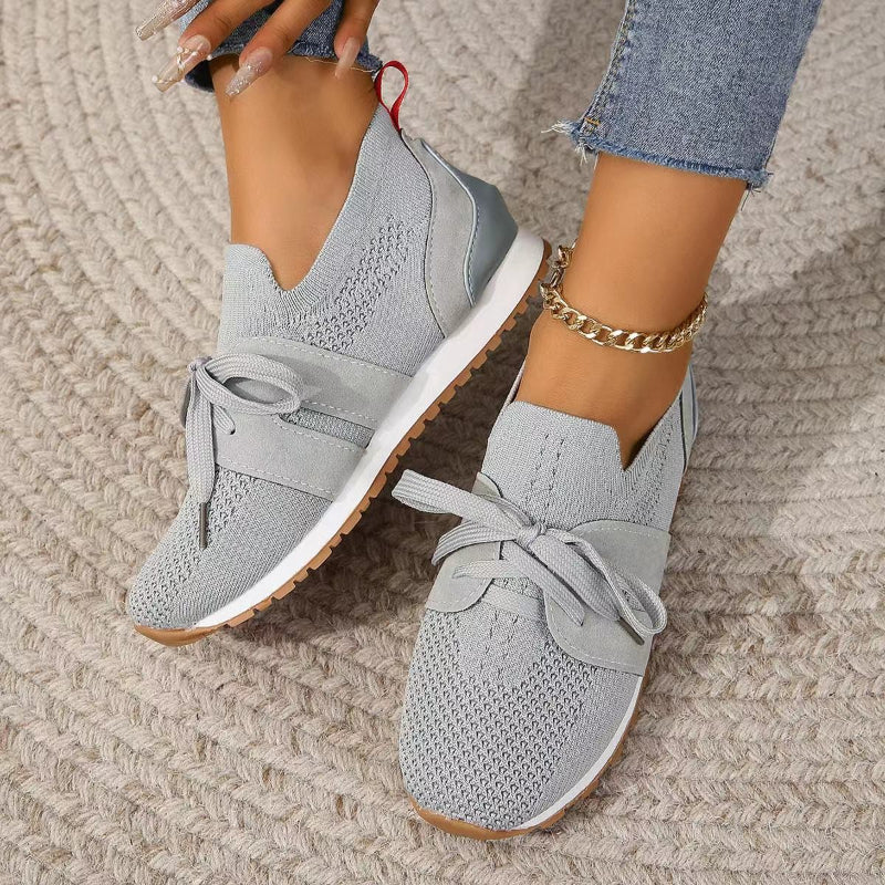 Kirsten – Lace Up Flats Sneakers - Image 2