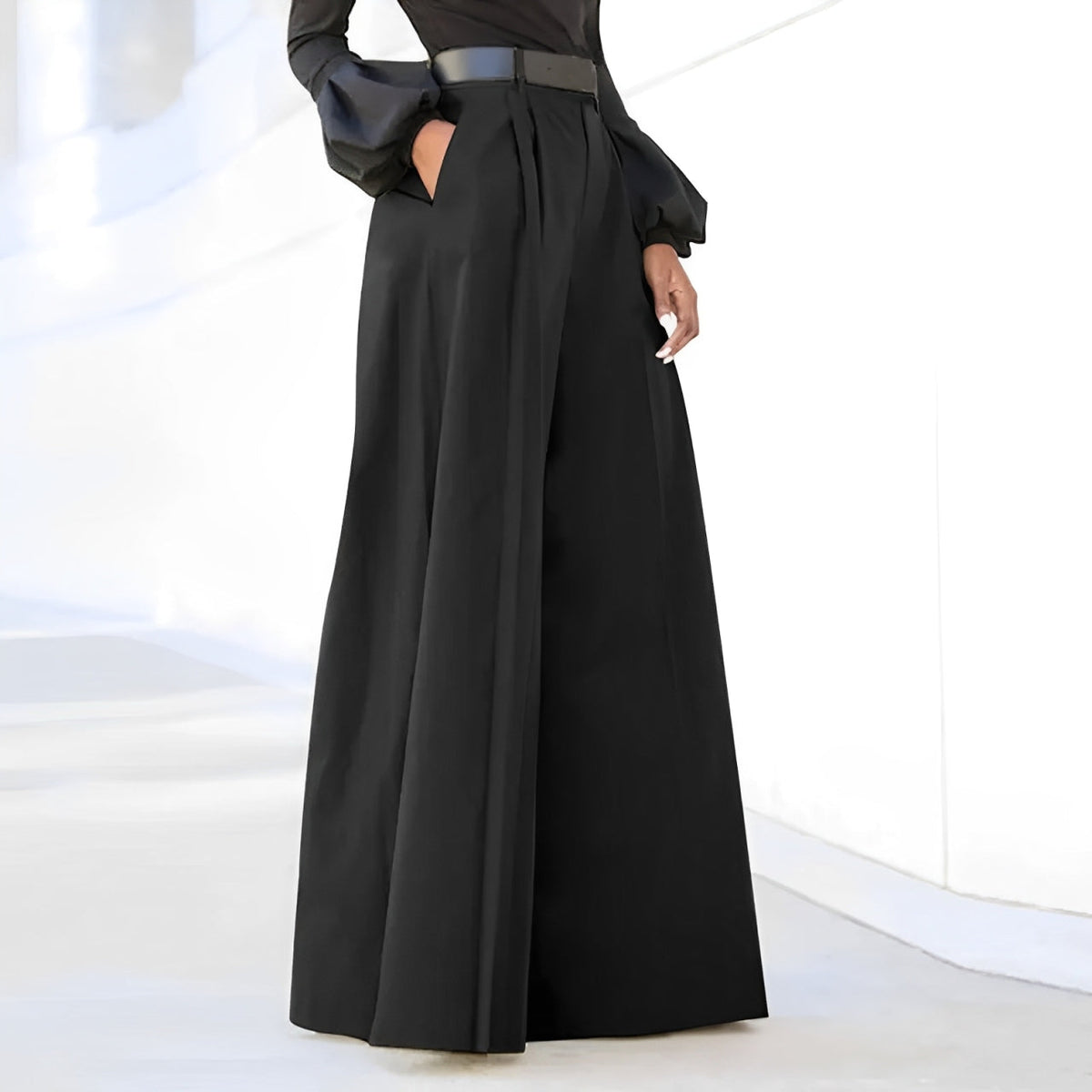 Nadine – High Waisted Wide-Leg Trousers for Women - Image 1