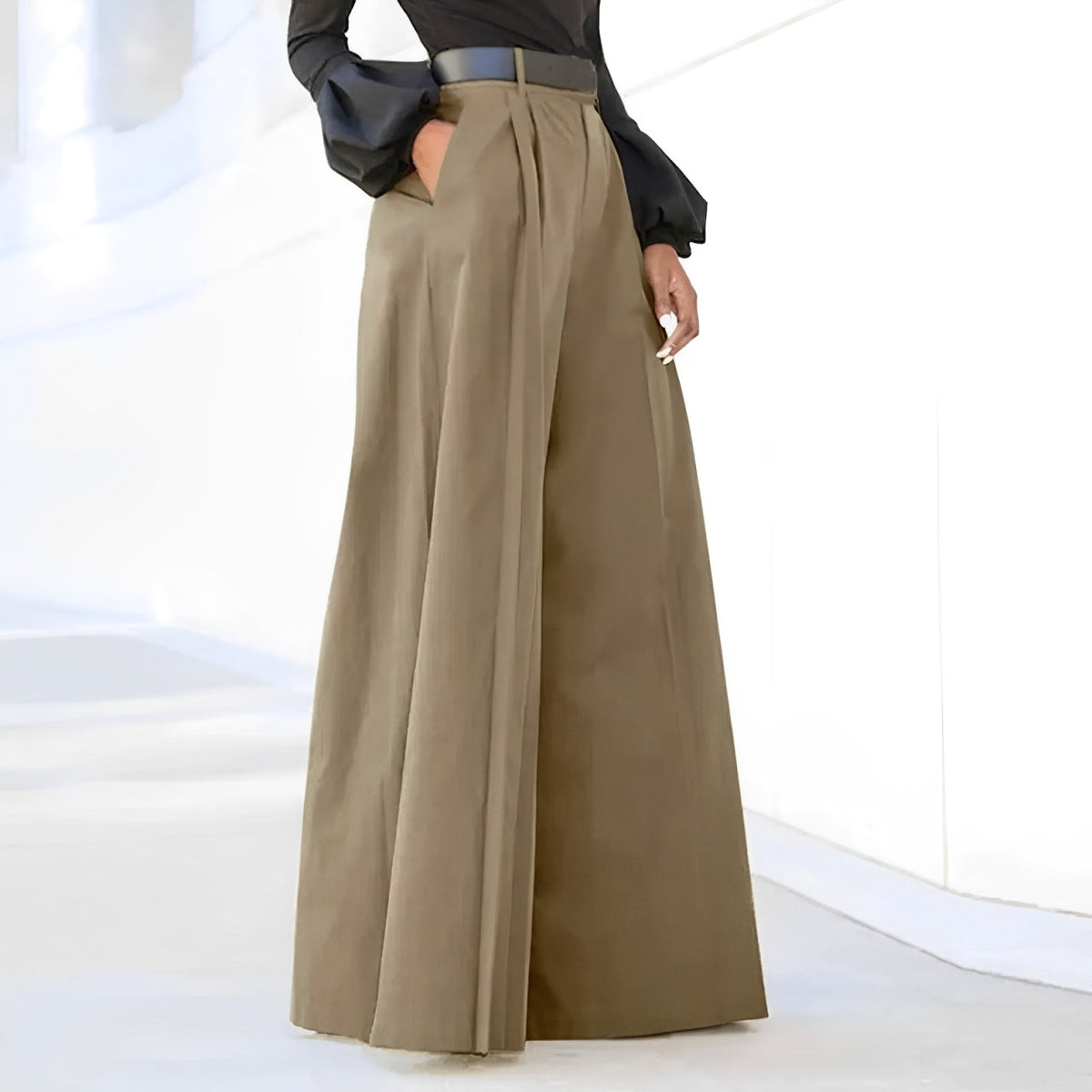 Nadine – High Waisted Wide-Leg Trousers for Women - Image 3