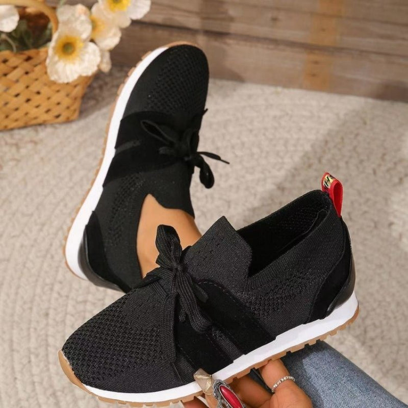 Kirsten – Lace Up Flats Sneakers - Image 1