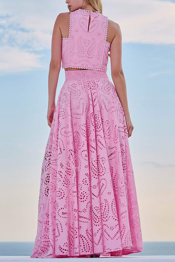 Claudia – Embroidered Lace Two-Piece Set for Women - Image 12