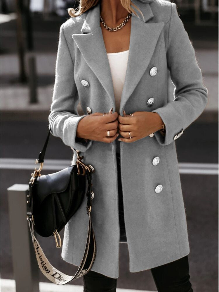 Elegante Damenjacke im Doppelreiher-Stil mit figurbetonter Passform - J&B - 3 - Annoboutique