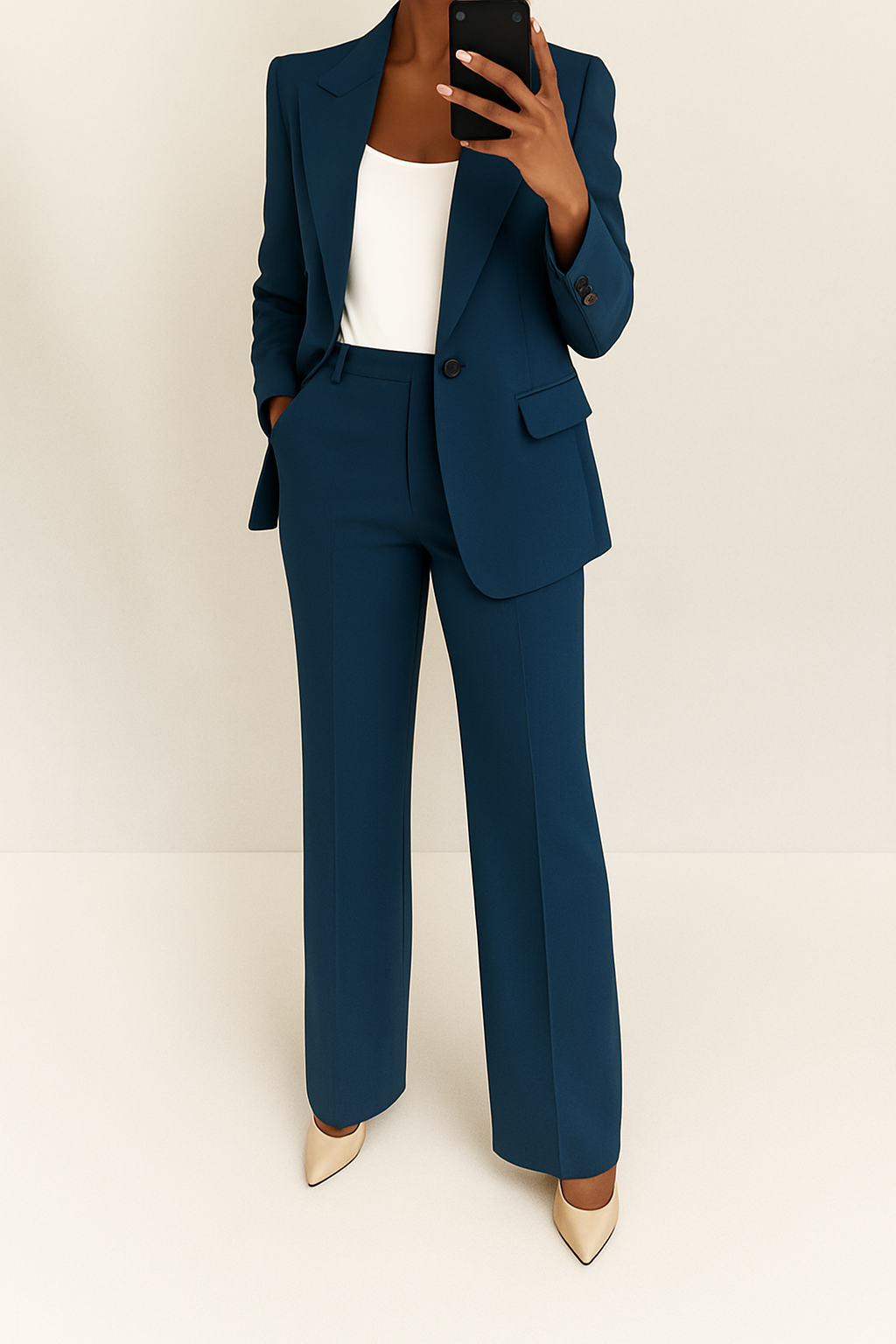 Doreen – Women Pantsuit Blazer Wide-Leg Set - Image 7