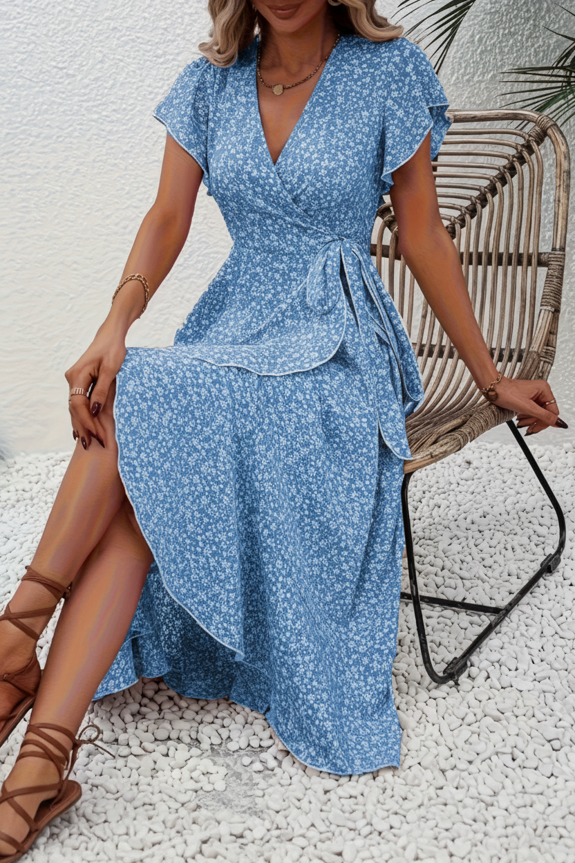 Wrap Dress for Women with Flattering Ruffle Hem - Image 22