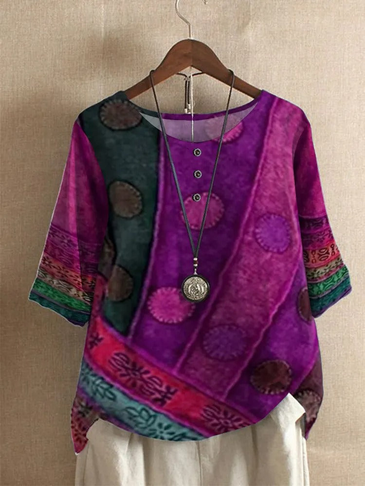 Renate – Artistic top Bohemian Blouse - Image 4