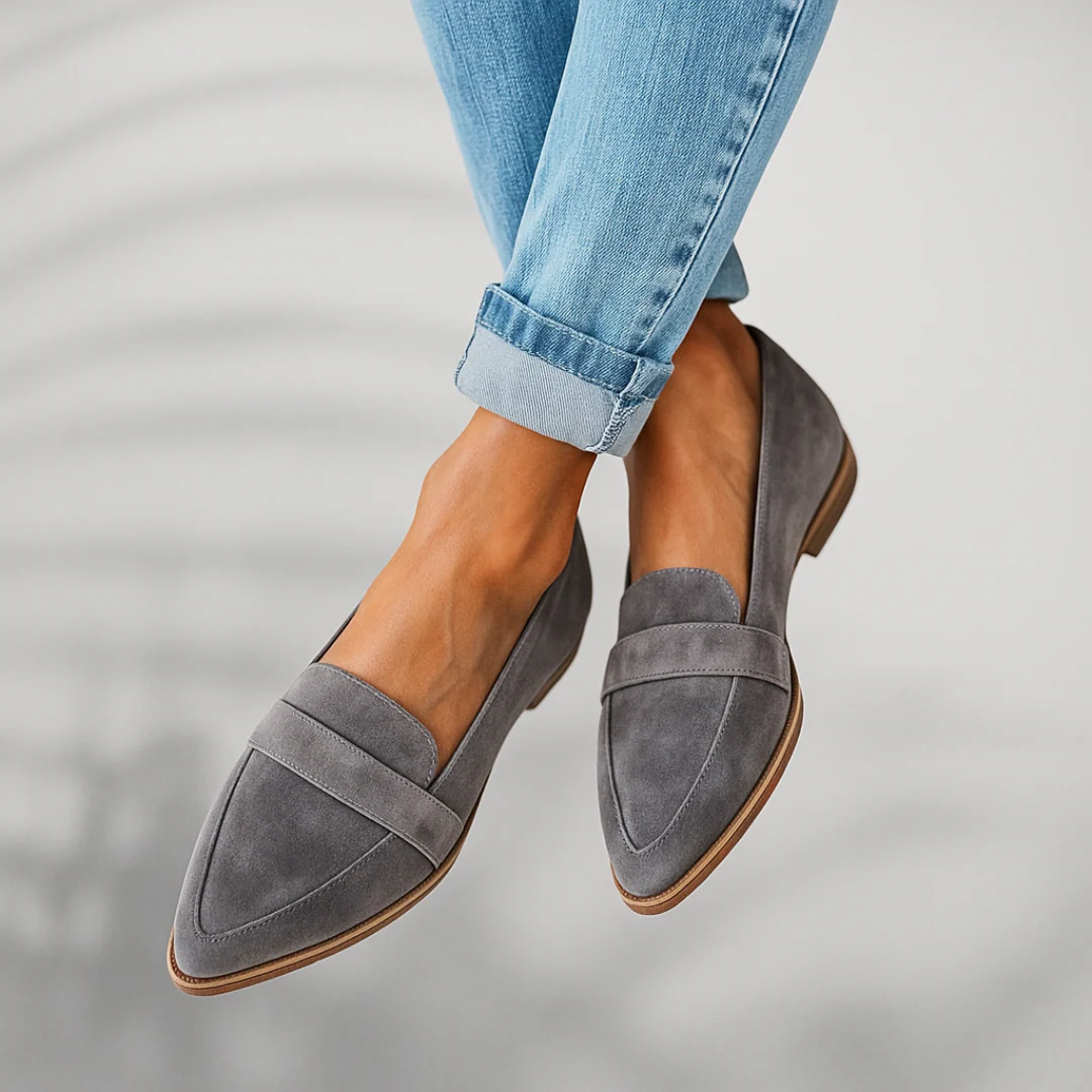 Ballet Flats Women's Suede-Look Upper with Pointed Toe - Image 5
