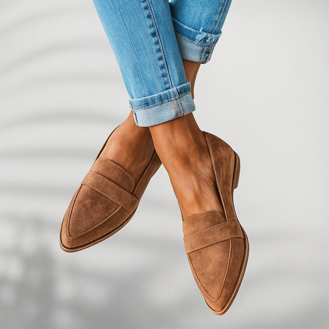 Ballet Flats Women's Suede-Look Upper with Pointed Toe - Image 8