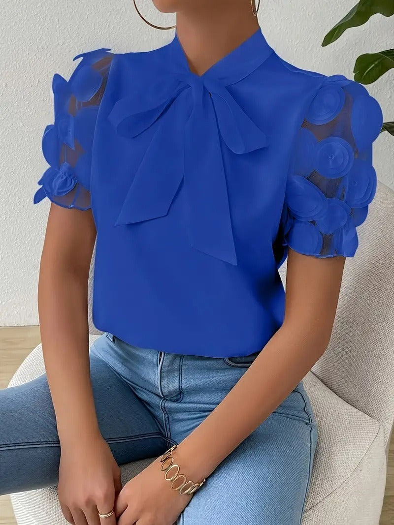 Erika – Elegancka damska bluzka z bufiastymi rękawami