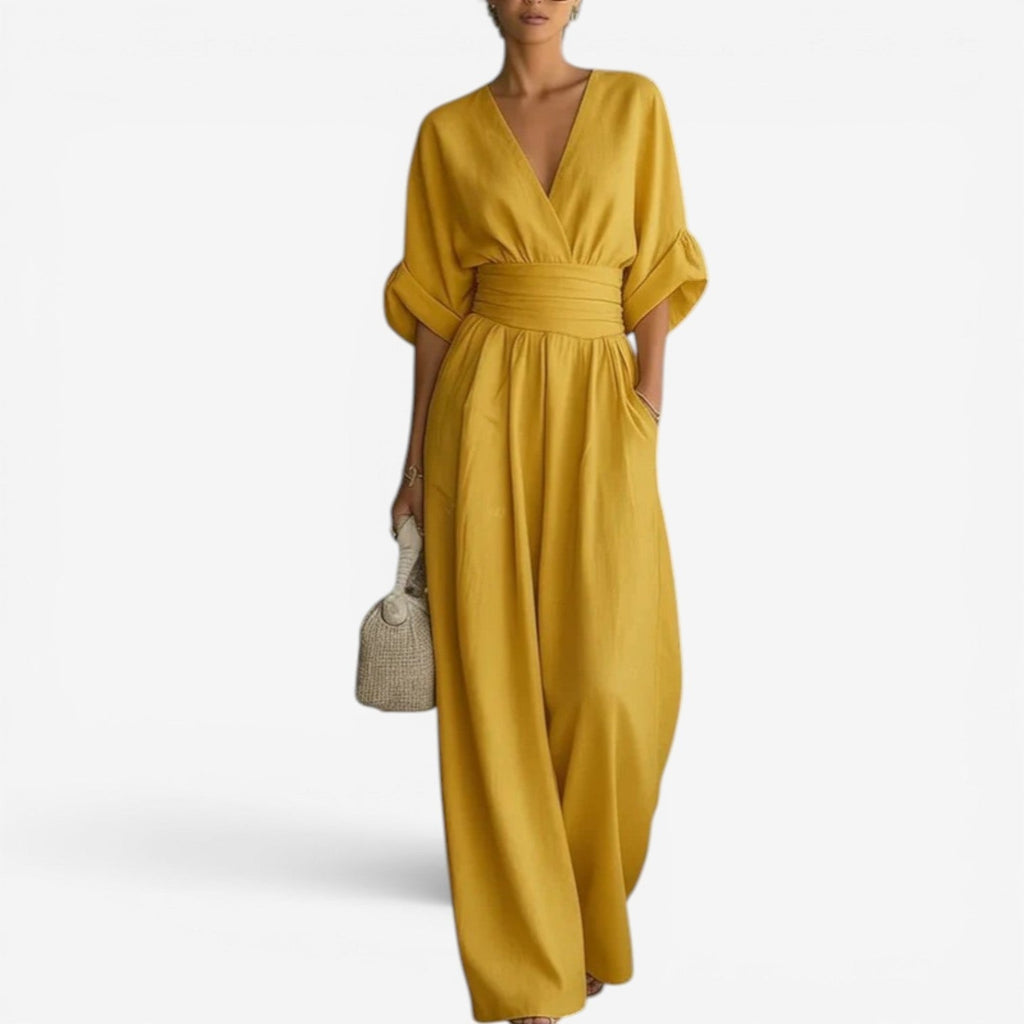 Emilia – Wide Sleeve V-Neck Jumpsuit - Image 3