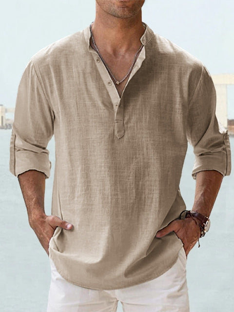 Markus – Casual Henley Summer Shirt Shirt for Men - Image 14