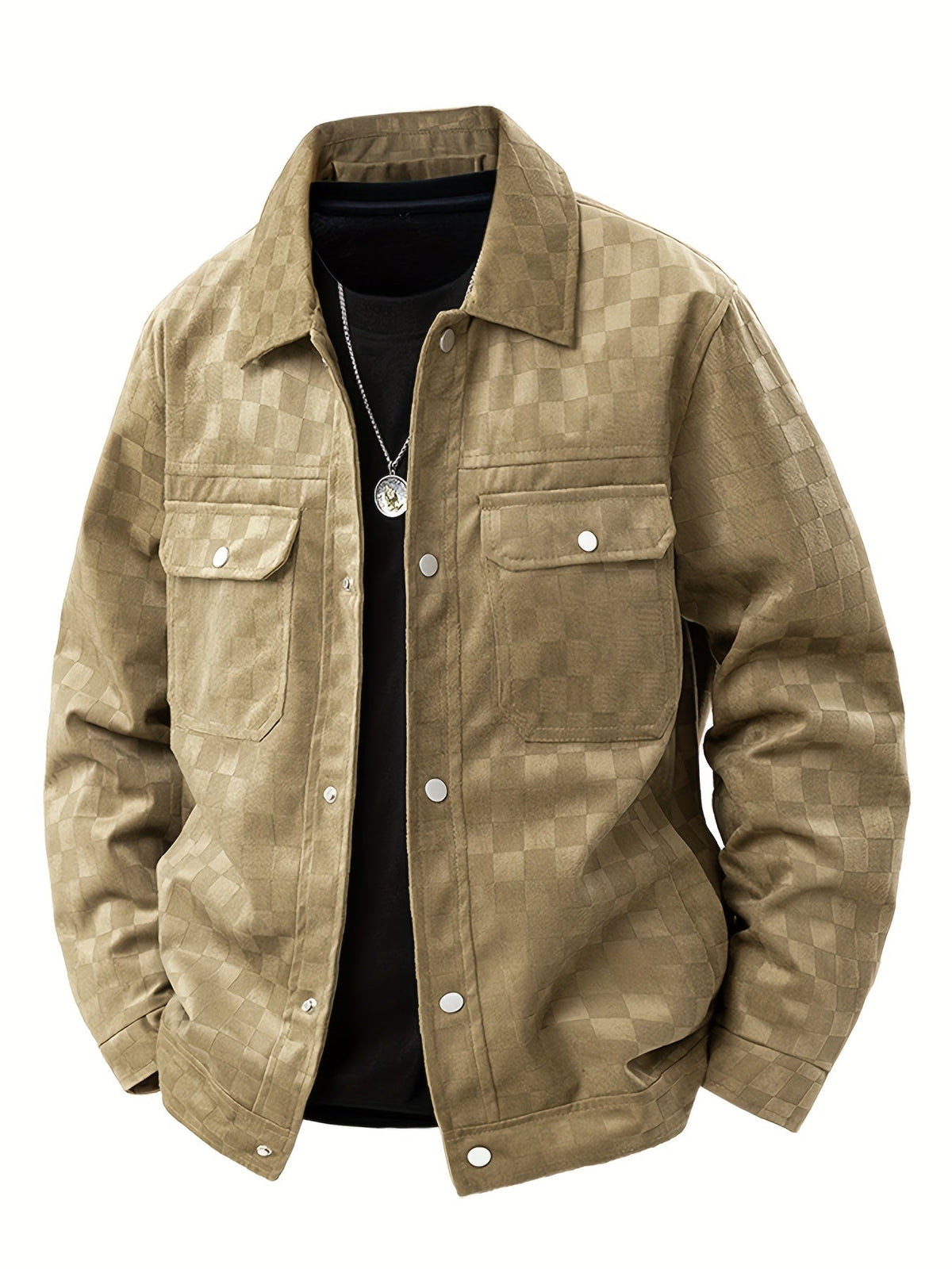 Luis – Checkered Suede Jacket - Image 6