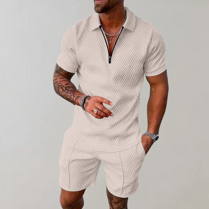 Luca – Męski zestaw polo i szortów o nowoczesnym, casualowym stylu