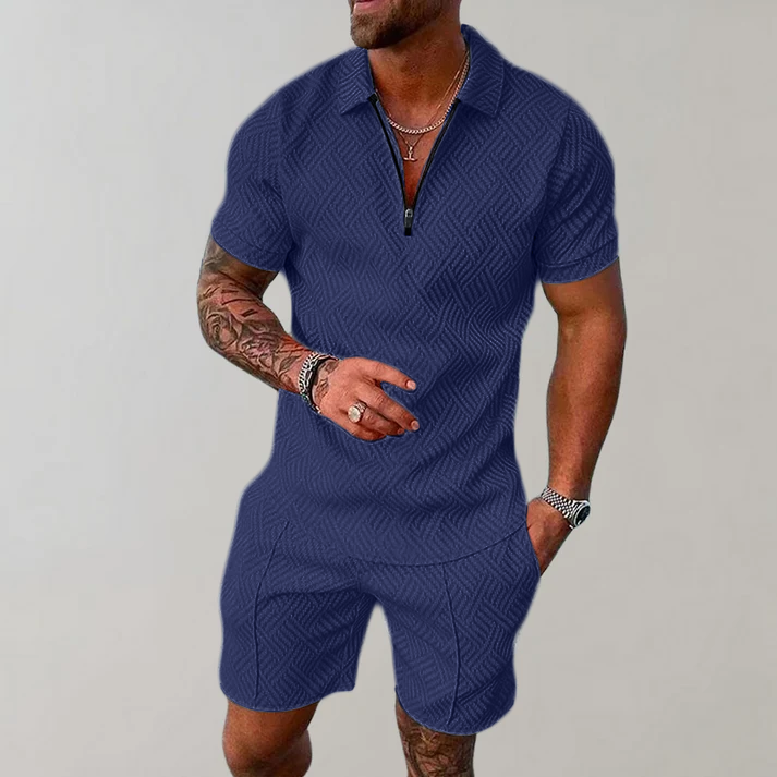 Luca – Męski zestaw polo i szortów o nowoczesnym, casualowym stylu