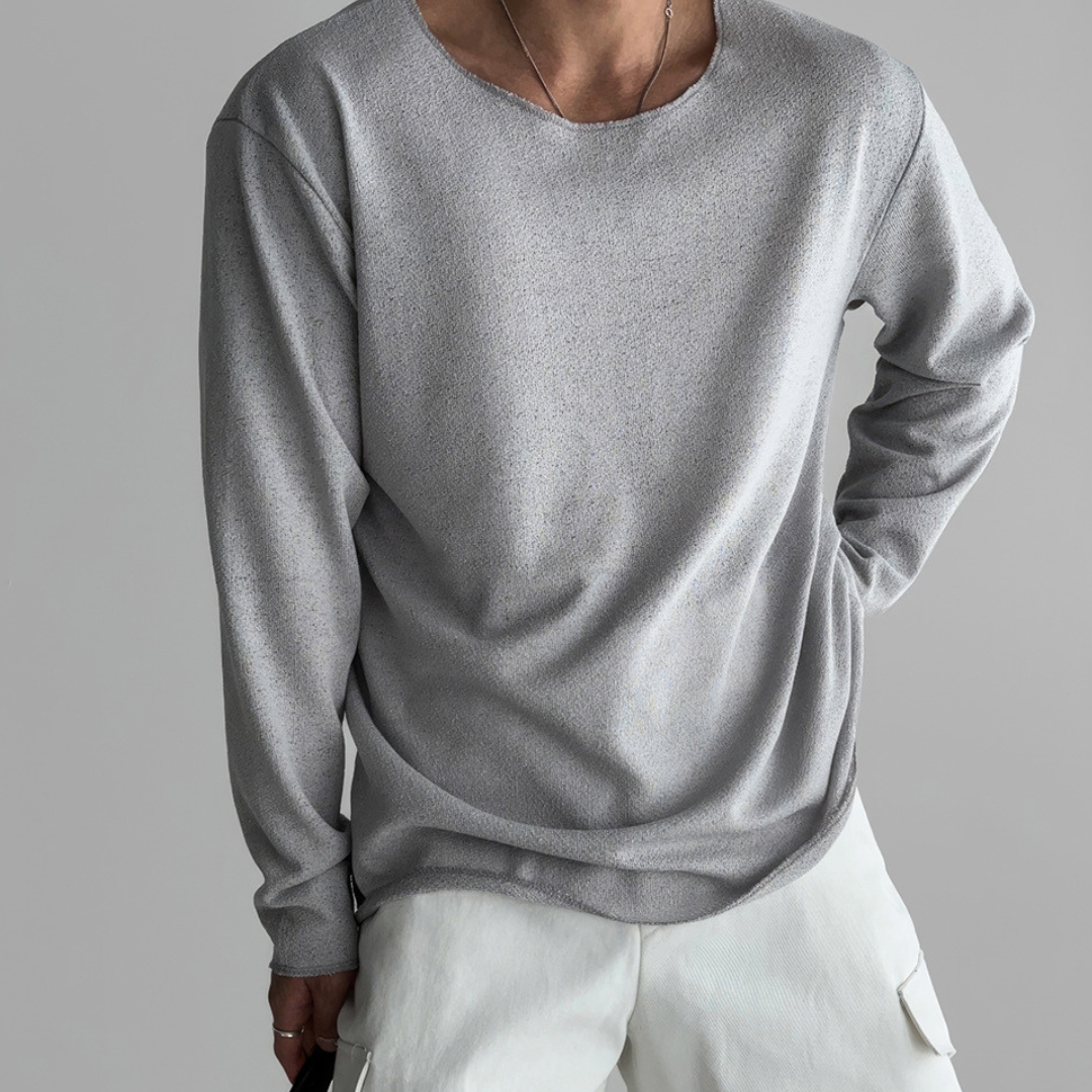 William – Minimalistyczny dzianinowy sweter męski o nowoczesnym kroju