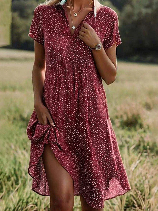 Luisa – Floral  Short-Sleeve Dress - Image 2