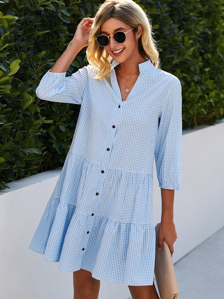 Stefanie – Checkered Flowing Dress - Image 1