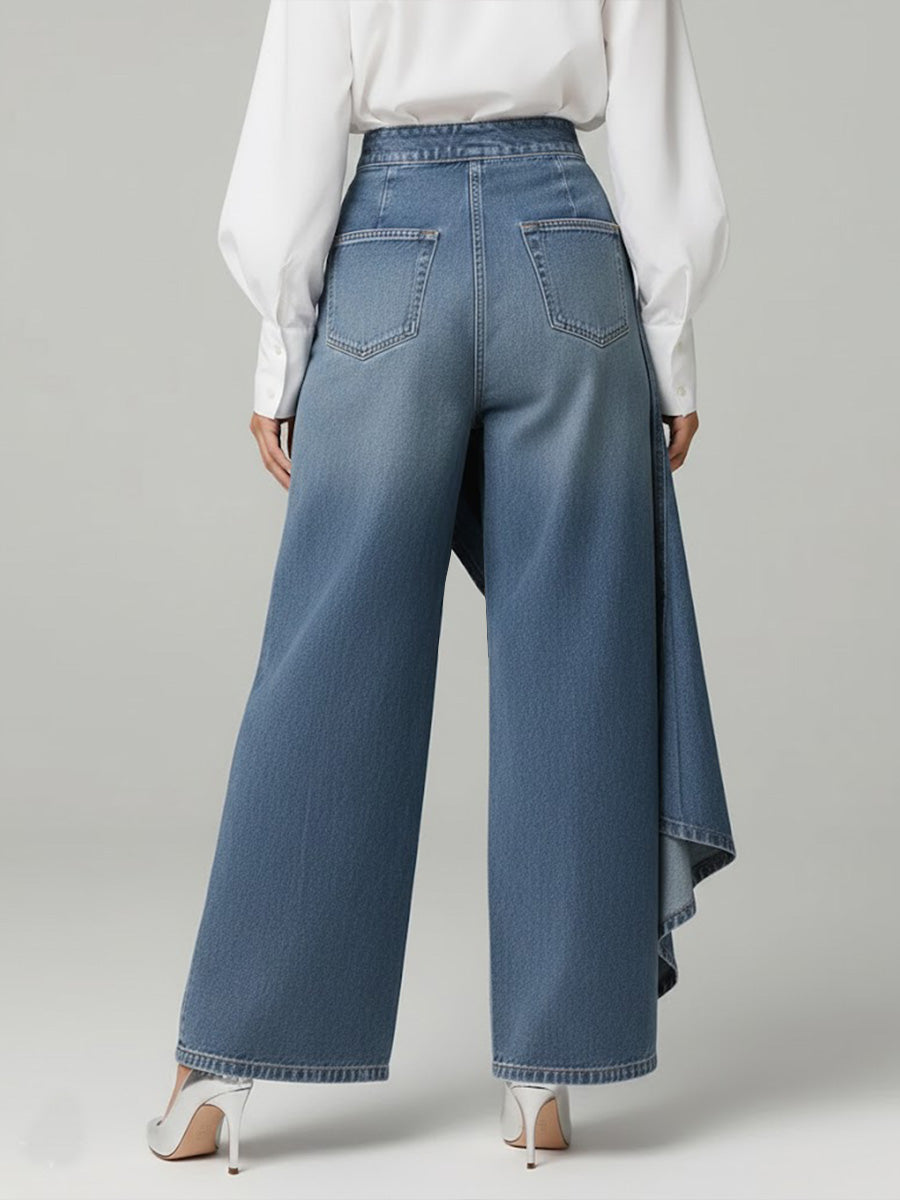 Maya – Stylish high-waisted wide-leg jeans for Women - Image 2
