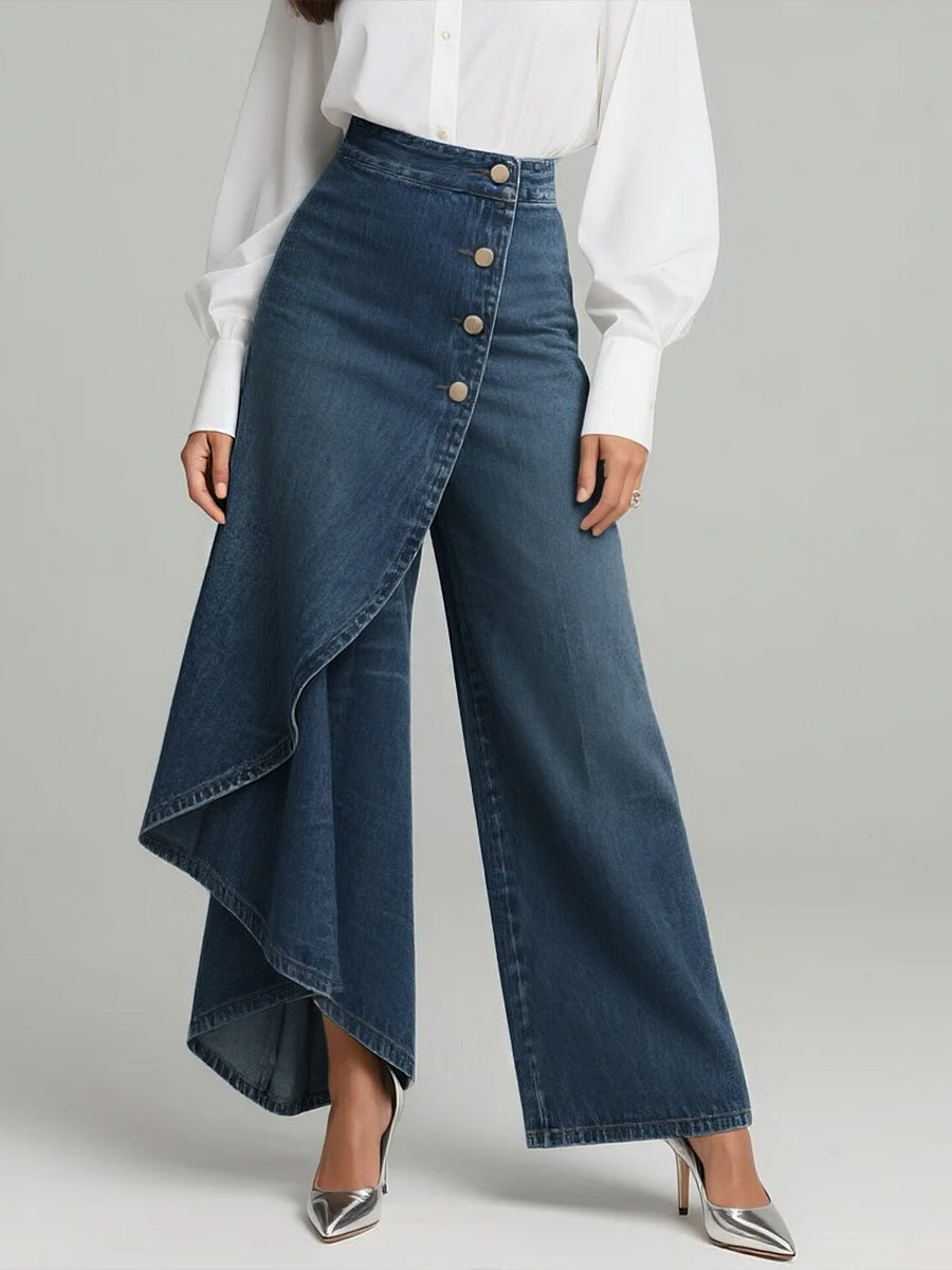 Maya – Stylish high-waisted wide-leg jeans for Women - Image 3