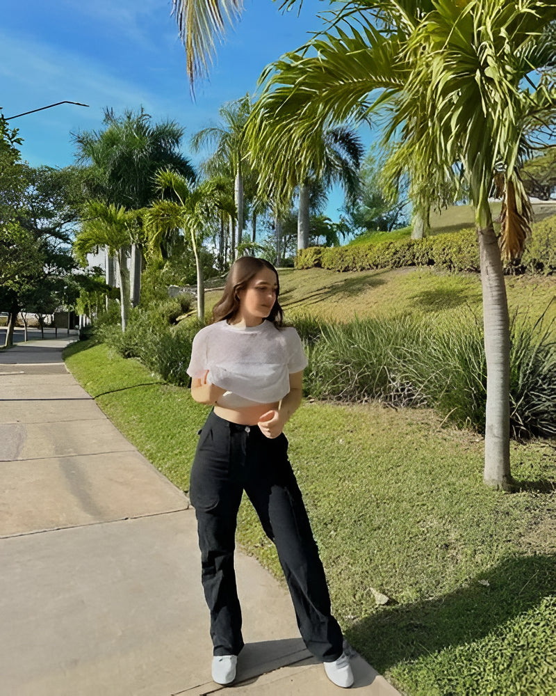 Wide Leg Cargo Pants Women with Utility Pockets - Image 6