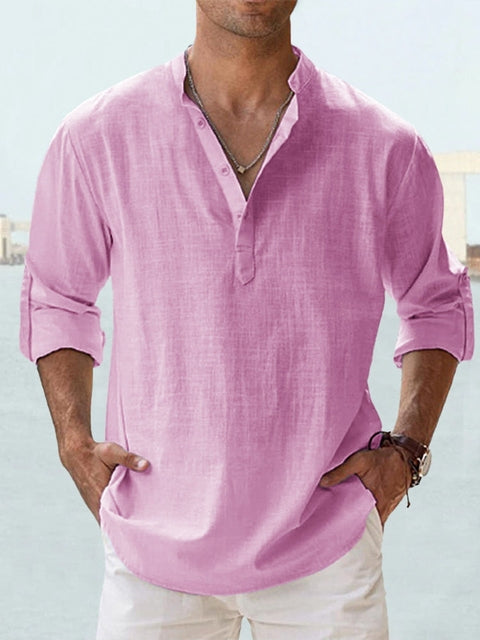 Markus – Casual Henley Summer Shirt Shirt for Men - Image 13