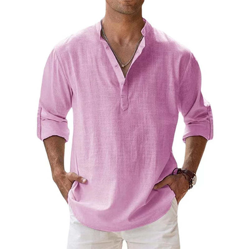 Robert –  Button-Down Henley Shirt - Image 4