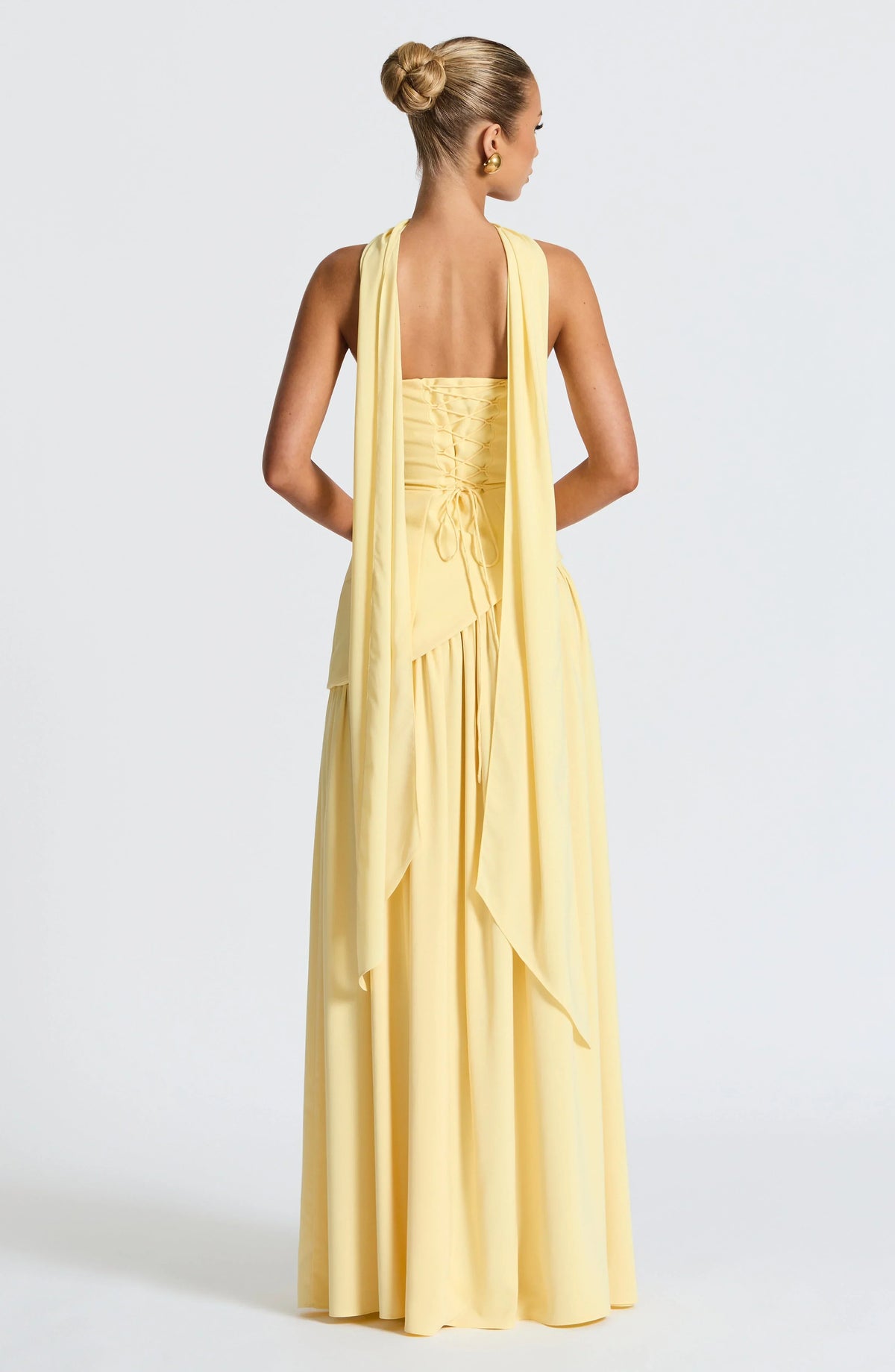 Christina – Long Strapless Corset Gown - Image 11