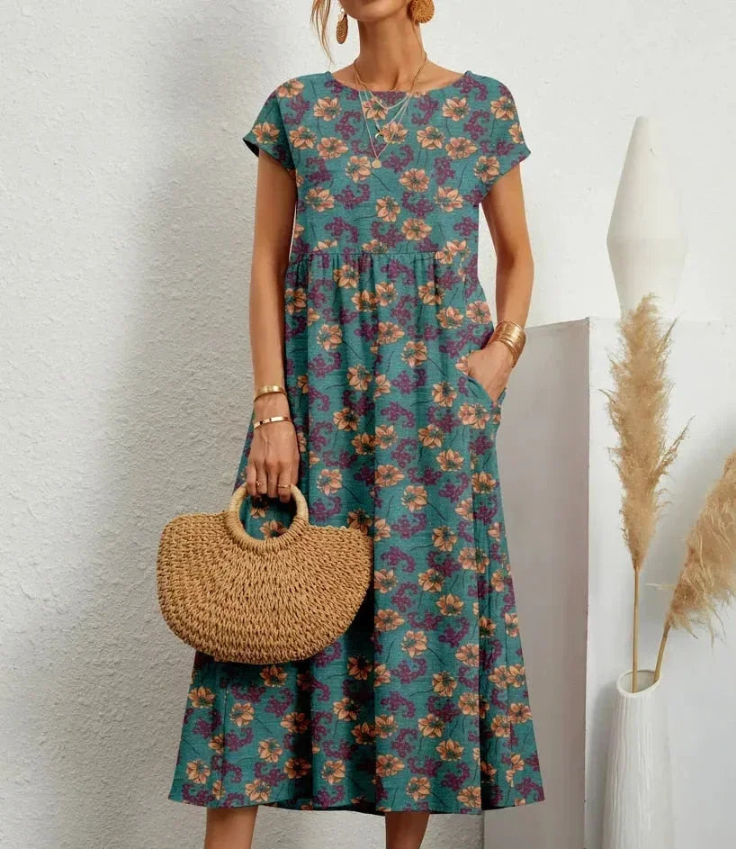Ines – Floral with Pockets Summer Dress - Image 11